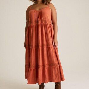 Festi Pleated Maxi Dress - Aragon - Torrid size 1